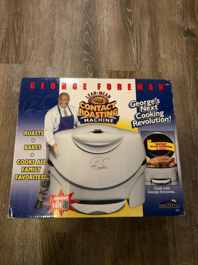 George Foreman GV5  Indoor Contact Roasting Machine W/Grease Plate & Baking Pan