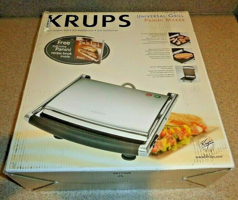 Krups Universal Grill Panini Maker Stainless FDE312