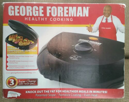 George Foreman Healthy Cooking GR50VB Grill Vari Temp Control NEW IN BOX