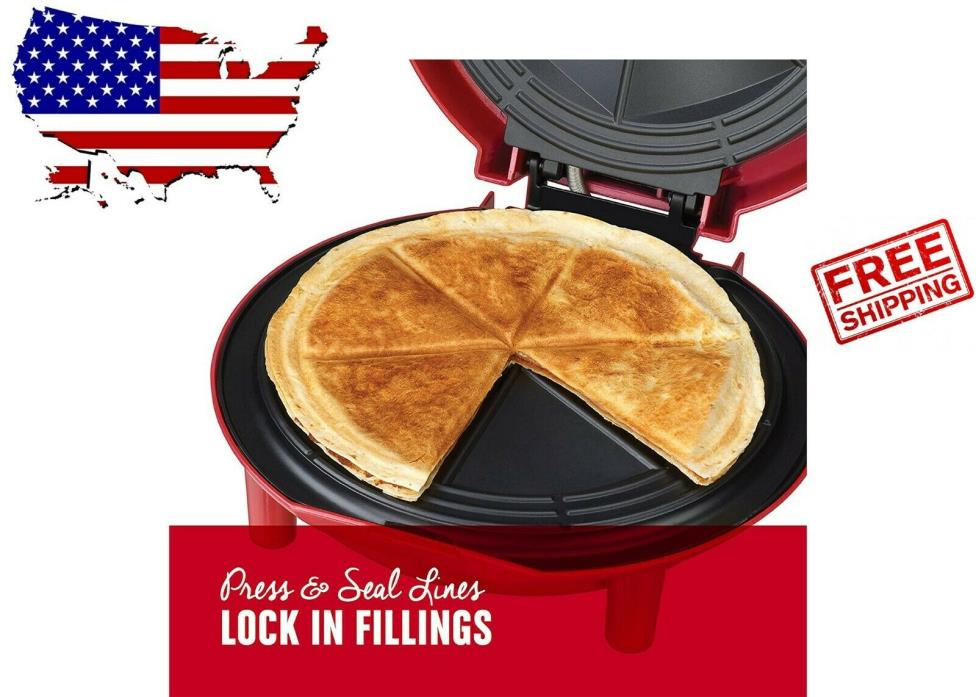 George Foreman 10-Inch Electric Quesadilla Maker Non Stick Crunchy Snacks Home