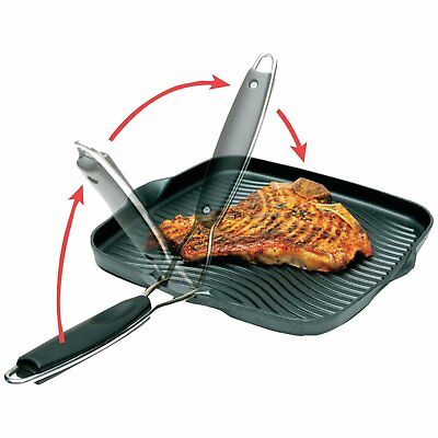 STARFRIT 30036-006-SPEC 10 x 10 Grill Pan with Foldable Handle - Free ship