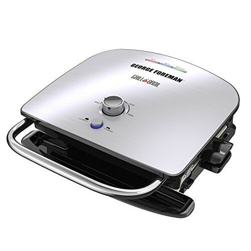 Indoor Electric Grill Broil 7-in-1 Panini Press & Waffle Maker Removable Plates