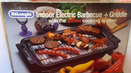 DeLONGHI Healthy INDOOR GRILL Barbecue Griddle BQ-22 Zone Cooking Large Family