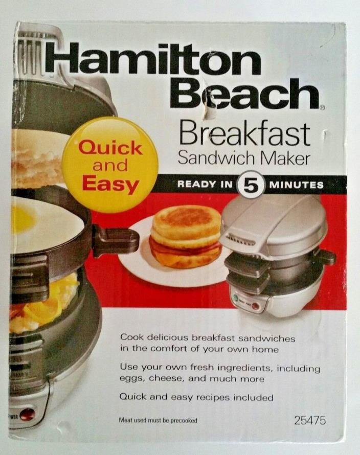 Hamilton Beach Breakfast Sandwich Maker Kitchen Countertop Home Food 25475 NEW