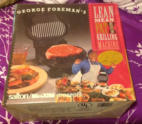 George Foreman Grilling Machine GR10 Black Salton Lean Mean Fat Reducing