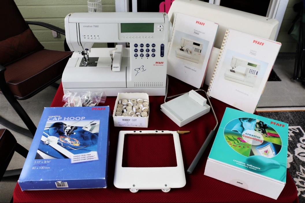 Pfaff Creative 7560 Sewing and Embroidery Machine with Lots of Accessories!