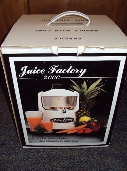 Juice Factory 2000 Stainless Steel Fruit Vegetable Juicer W/Box New Opened