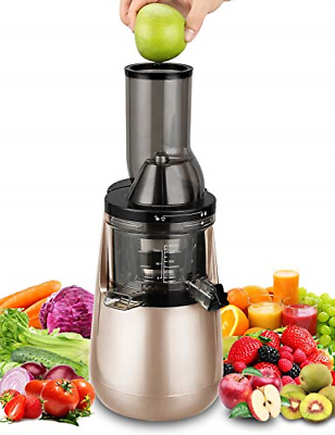 Slow Masticating Juicer by Tiluxury, Low Speed With Wide Chute Fruit and Cold AC