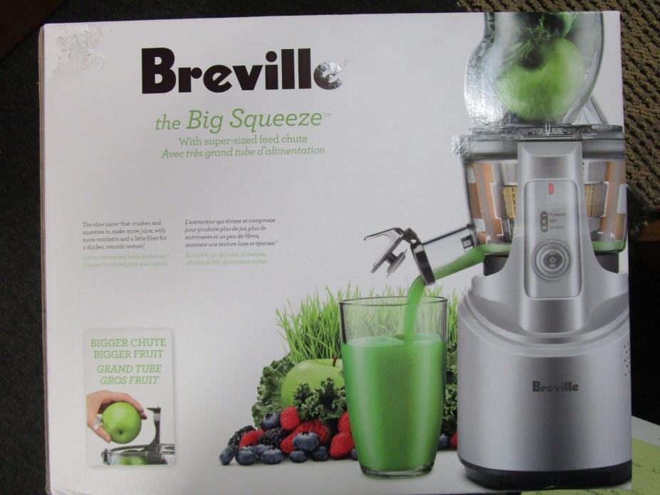 Breville The Big Squeeze Juicer BJS700SIL Silver BRAND NEW