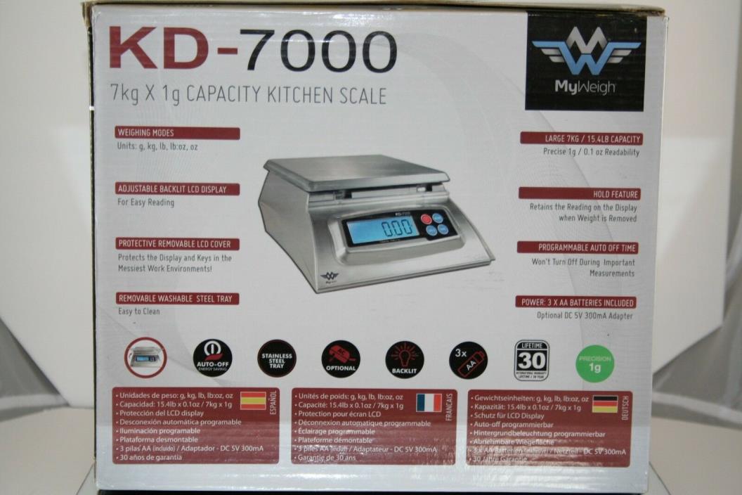 KD-7000 Kitchen Scale Stainless Steel Top