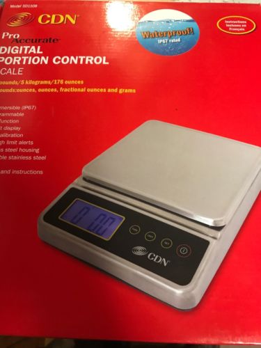 CDN SD1108 Waterproof Digital Portion Control Scale, 11 lb. /5 kg