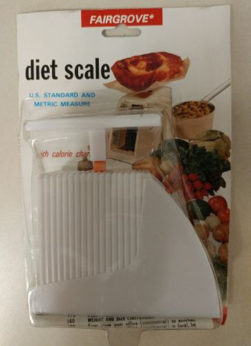 Vintage Diet Scale / Mail Scale! With Calorie Chart! 1988 Fairgrove! Unique Item