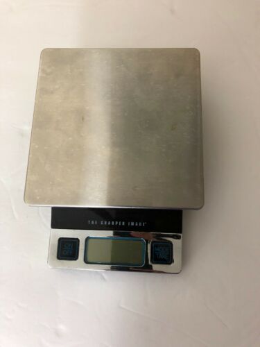 The Sharper Image Precise Digital Kitchen Food Scale Weight  Washable Tray