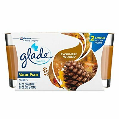 Glade Jar Candle Air Freshener, Cashmere Woods, 2 count, 6.8 Ounce