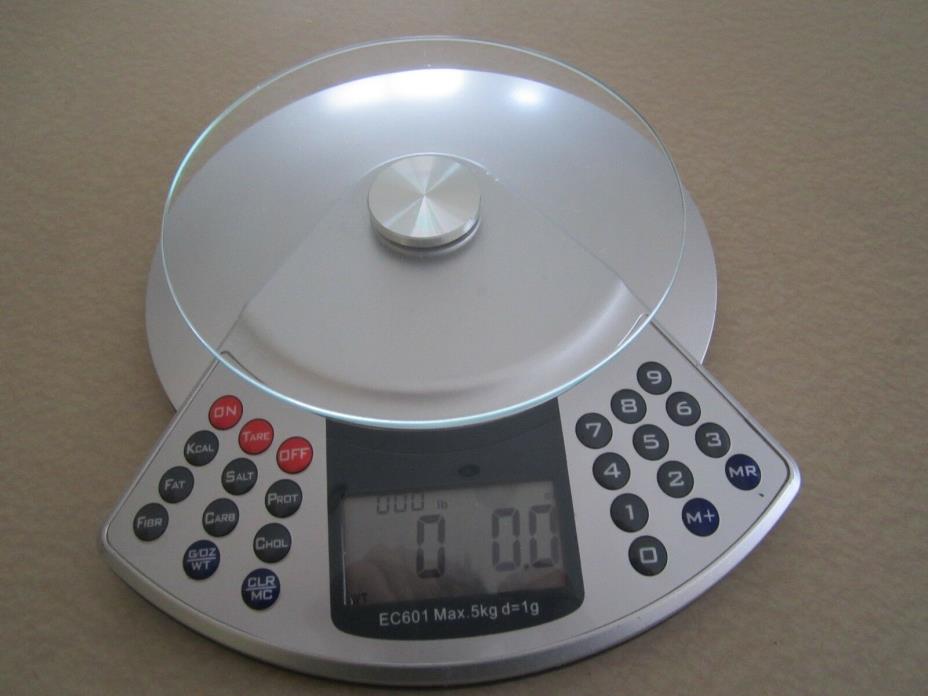Multifunction Digital Kitchen Scale with Extra Large LCD Display & Real glass