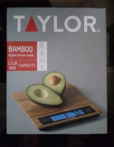 BRAND NEW -Taylor Bamboo Dig. Food Scale ECO Friendly-11 Lbs Capacity Kitchen