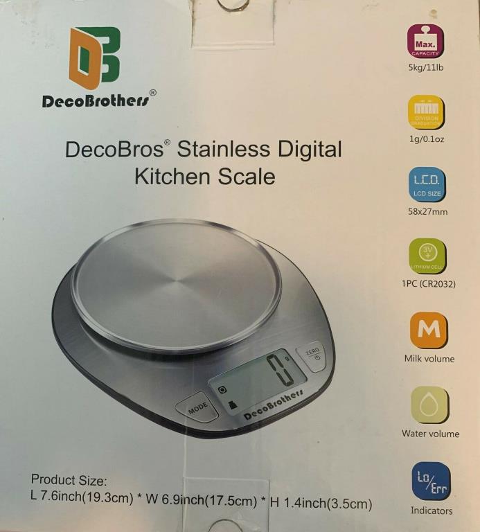 DecoBros Stainless Multifunction Digital Kitchen Scale