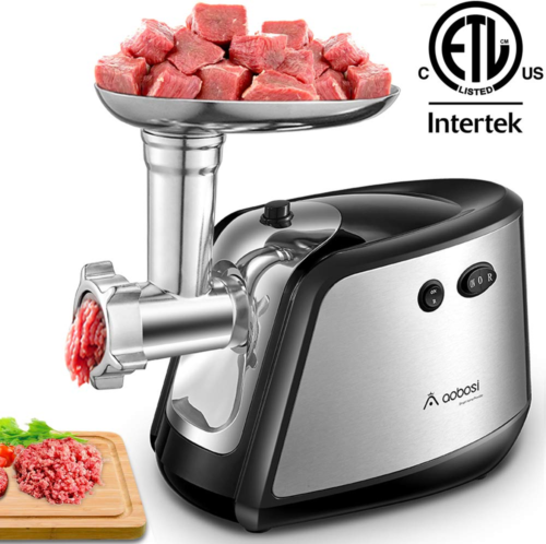 Aobosi Electric Meat Grinder ?1200W MAX?3-IN-1 Stainless Steel Food Grinder with
