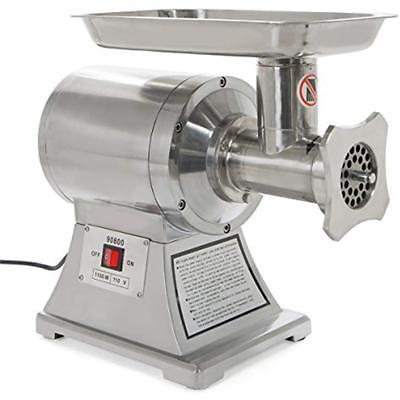Meat Grinder Mincer, Stainless Steel Industrial Portable Electric 1HP FDA