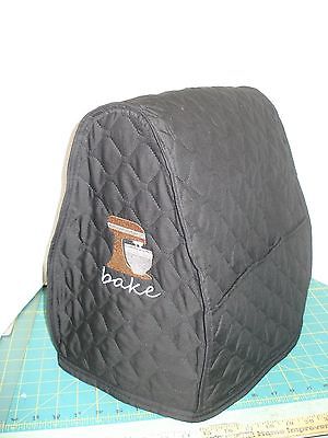 KitchenAid Mixer Appliance Cover~ Black Quilted~ Copper  Mixer Emblem~Bowl/Tilt~