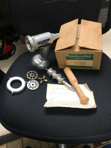 Vintage Hobart Kitchenaid Food Meat Grinder Chopper All Metal Mixer Attachment