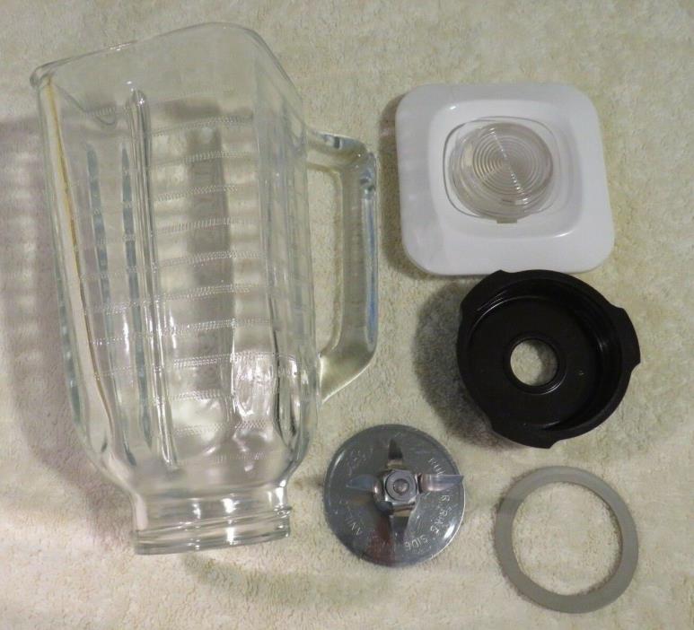 Parts for Vintage Osterizer - Glass Blender 4 cup Attachment & base, blade, ring
