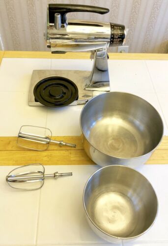 Sunbeam Mixmaster MMB Chrome Stand Mixer with 2 Stainless Bowls & 2 Beaters