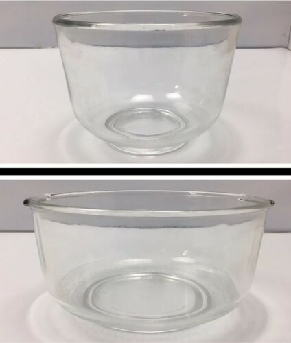 Vtg Glass Mixing Bowls Sunbeam MIXMASTER Oven Microwave safe Free Shipping