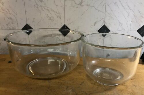 2 OSTER REGENCY KITCHEN CENTER BOWLS SMALL LARGE GLASS MIXING MIXER Replacement