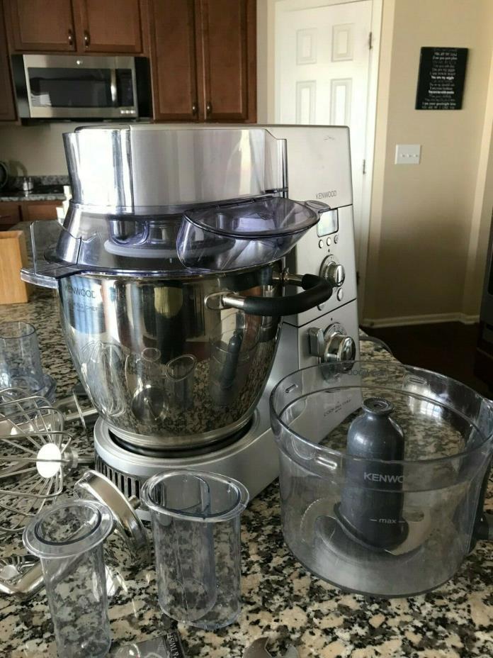 Kenwood KM080 Cooking Chef Machine Mixer w/ Food Processor, Silver