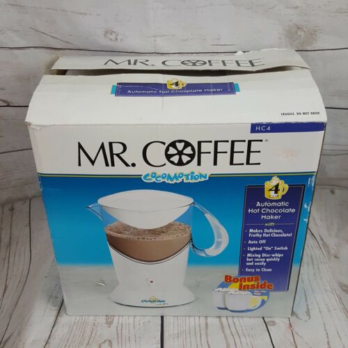 New Mr. Coffee COCOMOTION Hot Chocolate Cocoa Maker With Bonus Mugs Open Box