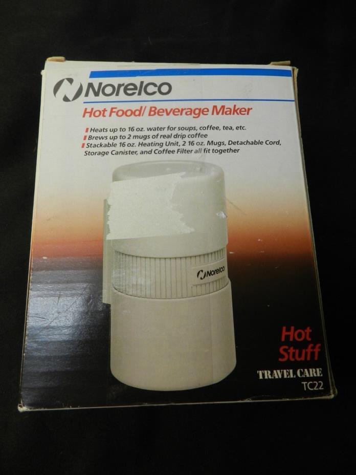 Norelco Hot Stuff Hot Food Beverage Maker Travel Model TC22