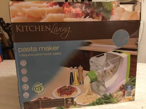 Kitchen Living Pasta Maker 5 Pasta Attachments Mixes Kneads and Shapes  NEW