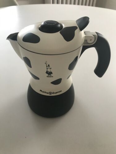Bialetti Mukka Express 2 Cup Cow Print Stovetop Cappuccino Maker Coffee