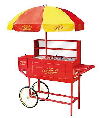 Nostalgia Electrics HDC701 Vintage Collection Carnival Hot Dog Cart & Umbrella (