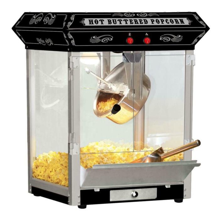 Carnival 4 oz. Popcorn Machine Stainless Steel Hot Oil Kettle Built-in Warmer