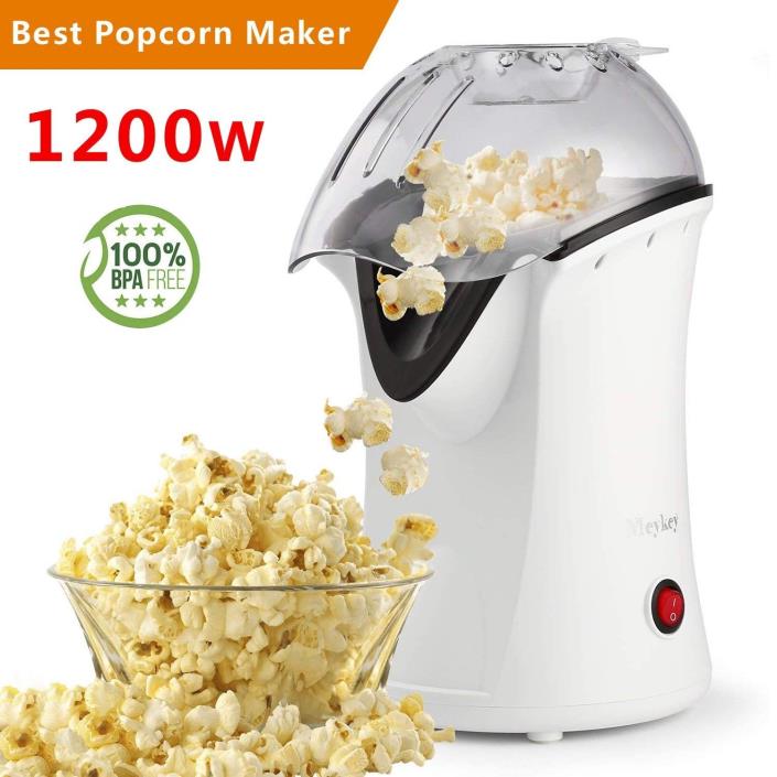 Popcorn Maker, Popcorn Machine, 1200W Hot Air Popcorn Popper Healthy Machine No