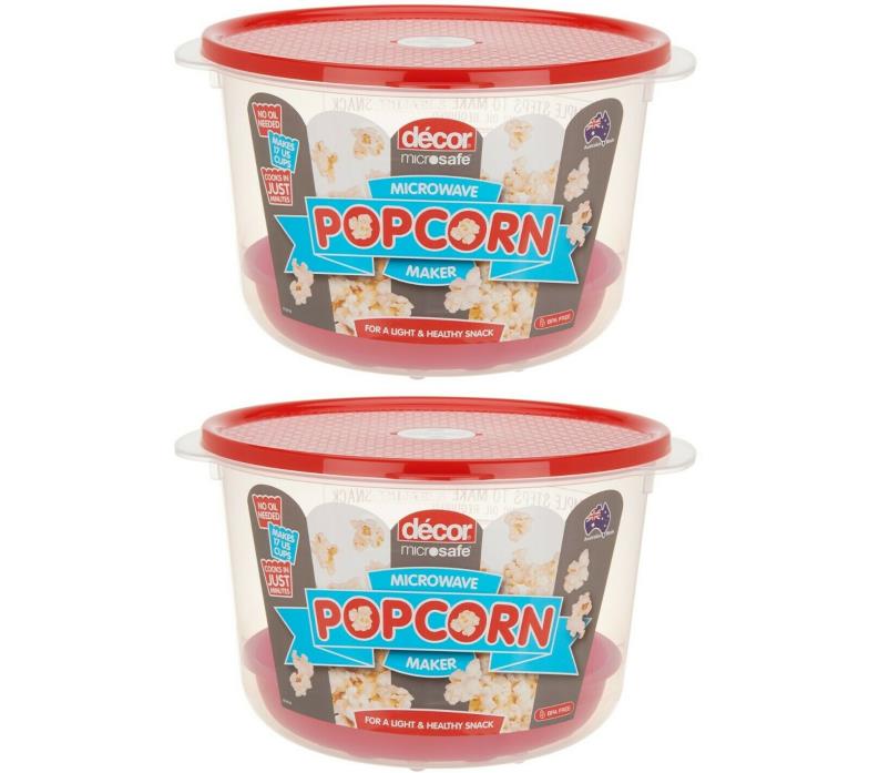 Decor Set of 2 Microwave Popcorn Popper