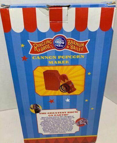 Ringling Bros Barnum & Bailey Circus Popcorn Popper Cannon 10 Cup with Bowl