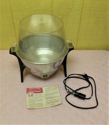 Vtg Toastmaster Automatic Electric Popcorn Popper Serving Lid Manual # 6204
