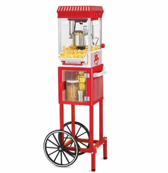 Vintage Popcorn Machine Popper Maker Home Movie Theater DVD Kitchen Snack Cart