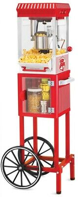 Nostalgia Popcorn Maker 48 in. Tilt Door Removable Top Wheels Pull Handle