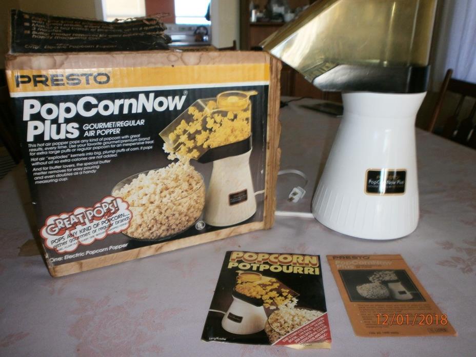 Working Vintage Presto Popcorn Now Plus Hot Air Popper/Coffee Bean Roaster 4820