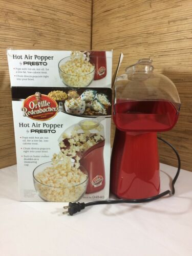 Presto Orville Redenbacher’s Gourmet Popping Corn Hot Air Popper Red Ex Cond!!!