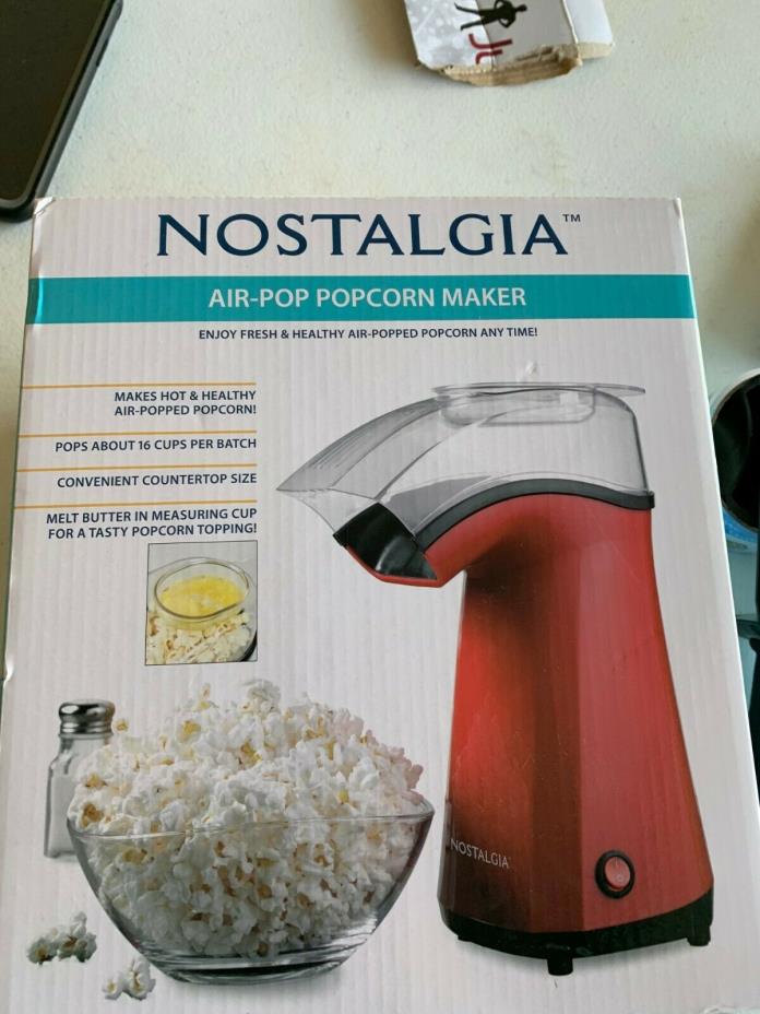Air-Pop Popcorn Maker Nostalgia Electrics APH200RED 16-Cup Free Shipping New