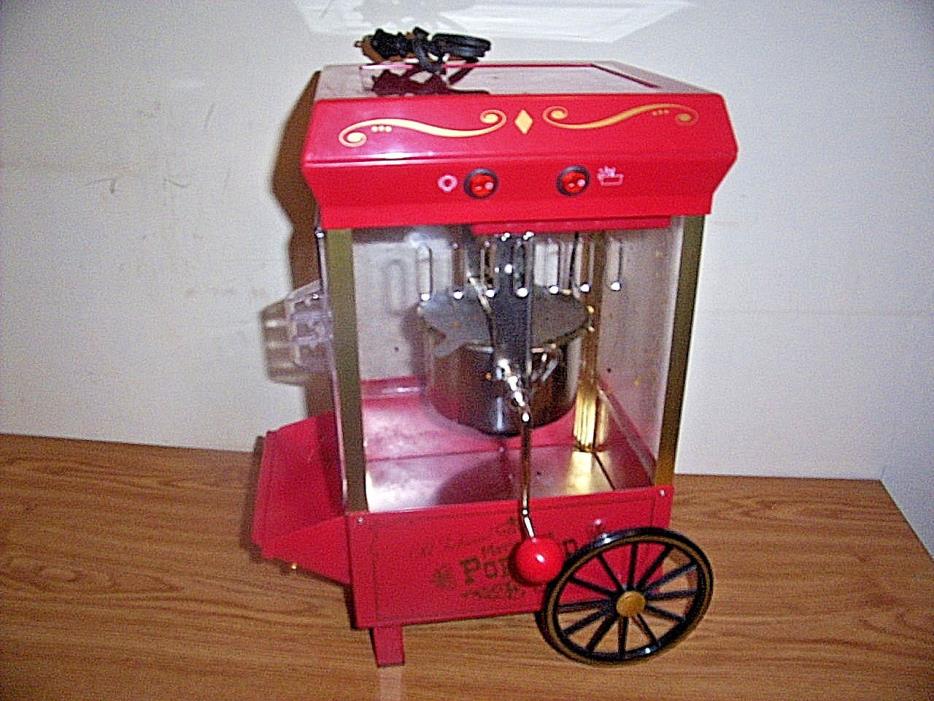 2012 NOSTALGIA ELECTRICS RETRO RED VINTAGE COLLECTION KETTLE POPCORN MAKER