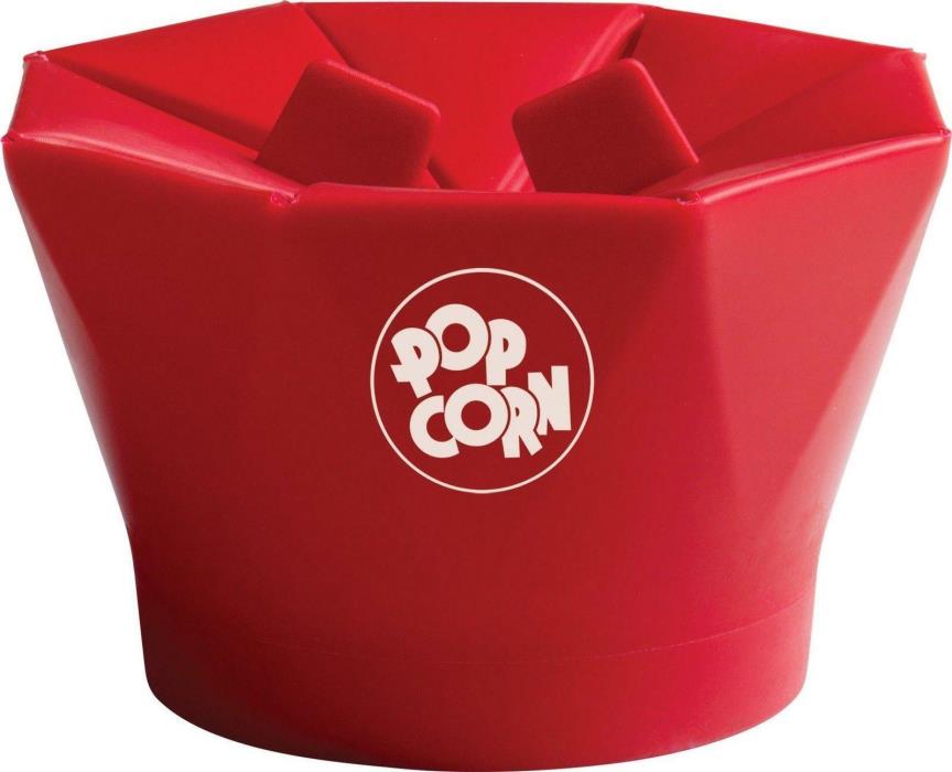 Chef'n 102-729-005 Poptop Microwave Silicone Popcorn Popper, Cherry