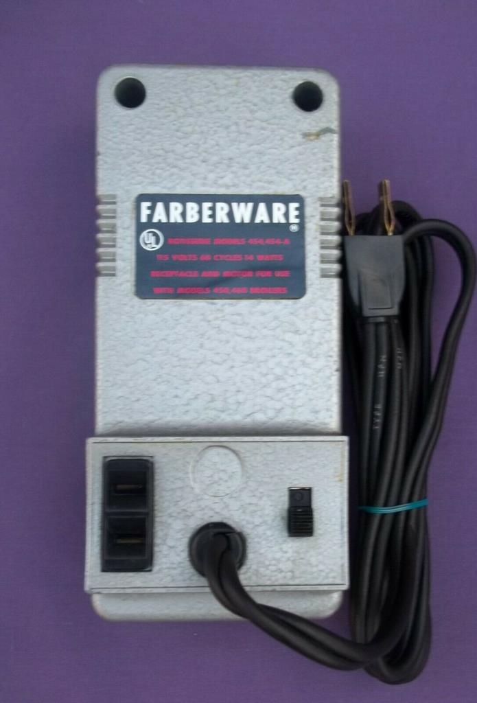 FarberWare Electric Broiler Rotisserie Motor Model#454 441 444 450 460