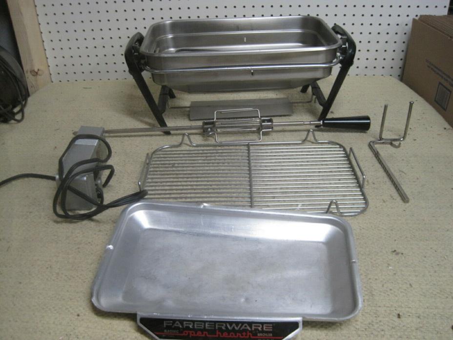 Farberware Open Hearth Electric Broiler Rotisserie Oven Spit Tray Pan Cooker