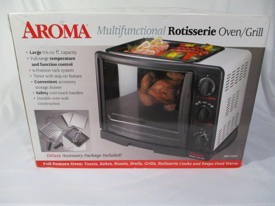 NEW Aroma ABT-3276 Multi Functional Rotisserie Oven Grill